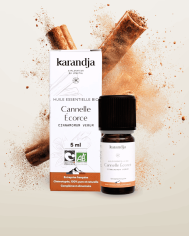 Huile essentielle CANNELLE ECORCE Bio chémotypée, 100% pure et naturelle, Karandja laboratoire.