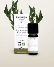 Huile essentielle EUCALYPTUS CITRONNE Bio chémotypée, 100% pure et naturelle, Karandja laboratoire.