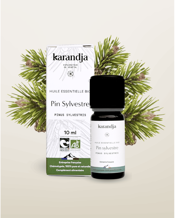 Huile essentielle PIN SYLVESTRE Bio chémotypée, 100% pure et naturelle, Karandja laboratoire, origine France (05)