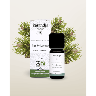Huile essentielle PIN SYLVESTRE Bio chémotypée, 100% pure et naturelle, Karandja laboratoire, origine France (05)