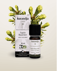 Huile essentielle SAPIN BAUMIER Bio chémotypée, 100% pure et naturelle, Karandja laboratoire.